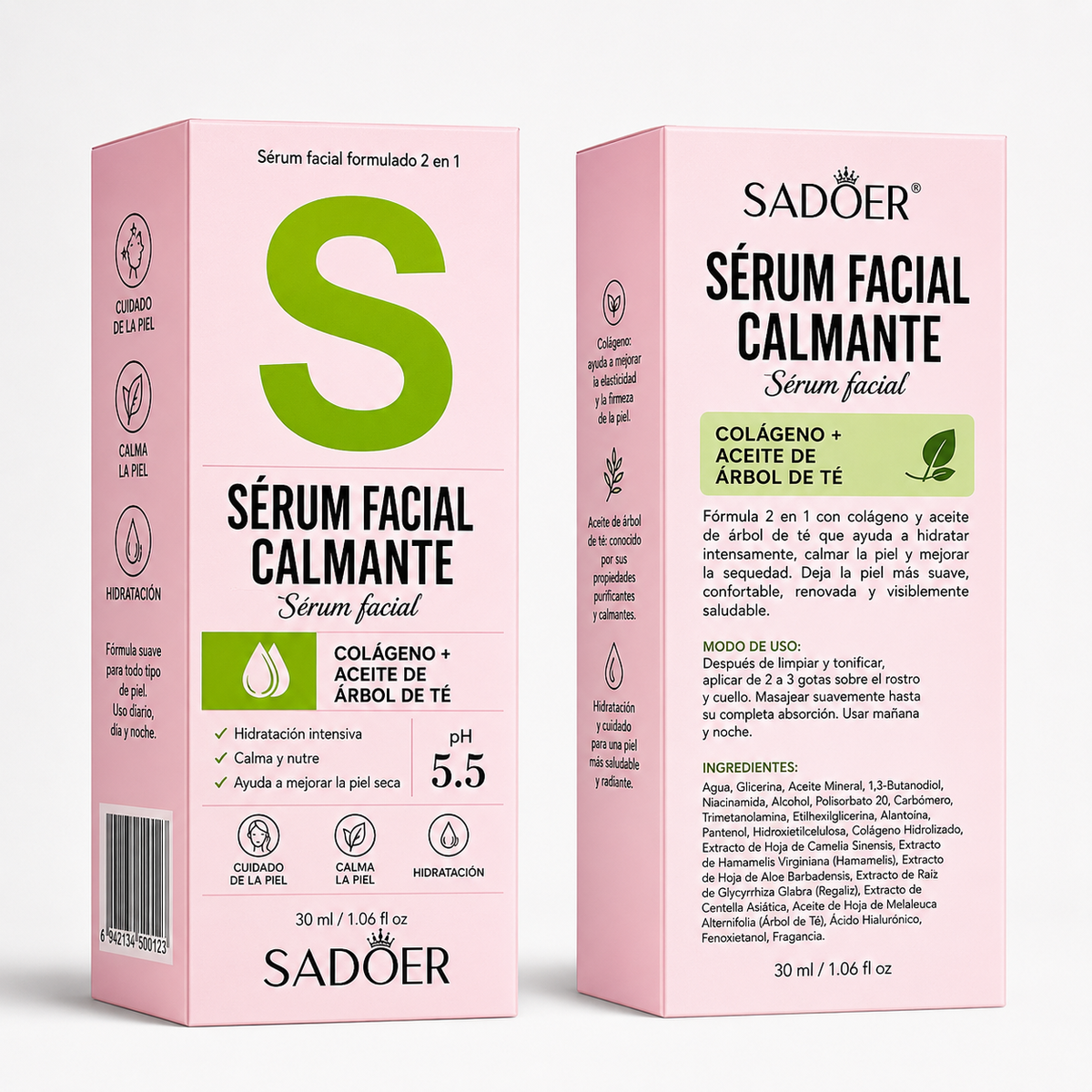 SÉRUM CALMANTE  2 EN 1 ARBOL DE TE + COLÁJENO