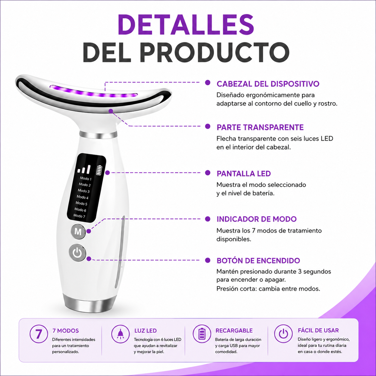 Masajeador Facial Antiarrugas Lifting