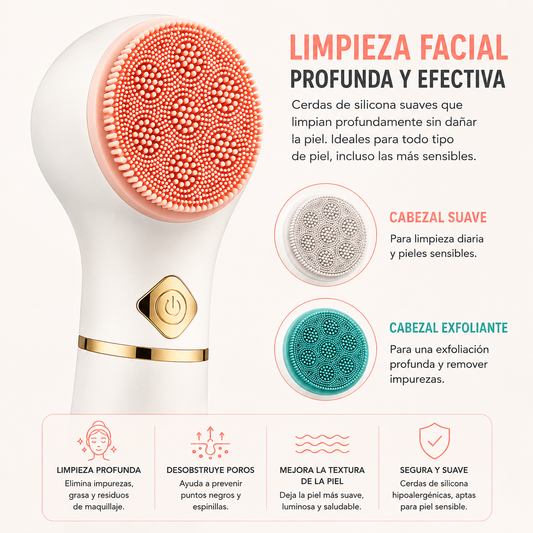 Cepillo de limpieza facial eléctrico