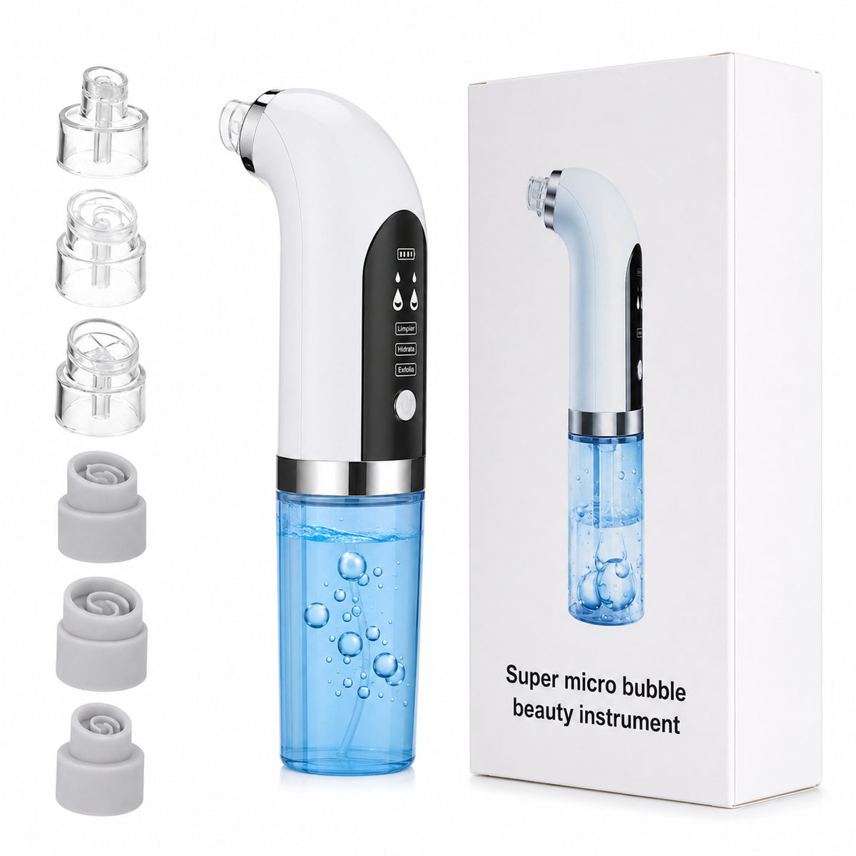 Limpiador facial tratamiento burbujas